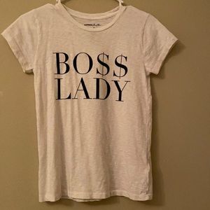 Express Boss Lady white Tee
